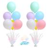 2 Set Pastel Birthday Decorations Rainbow Party Table Balloons Centerpiece Stand Kit for Girls Baby Shower Wedding Prom Graduation Unicorn Theme Table Decorations view 1