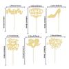 24Pcs Happy Mother's Day Cupcake Toppers Glitter Best Mom Ever Cupcake Picks Super Mom Cake Decorations for Happy Mother's Day Birthday Party Cake Decorations Supplies Gold view 2