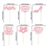 24Pcs Happy Mother's Day Cupcake Toppers Glitter Best Mom Ever Cupcake Picks Super Mom Cake Decorations for Happy Mother's Day Birthday Party Cake Decorations Supplies Pink view 2