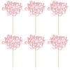 36Pcs Happy Mother's Day Cupcake Topper Happy Mother's Day Cupcake Picks Glitter Heart Best Mom Party Cake Decorations Cupcake Toppers Picks for Mother's Birthday Party Supplies Pink view 3