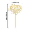 24Pcs Happy Mother's Day Cupcake Topper Happy Mother's Day Cupcake Picks Glitter Heart Best Mom Party Cake Decorations Cupcake Toppers Picks for Mother's Birthday Party Supplies Gold view 2