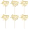 24Pcs Happy Mother's Day Cupcake Topper Happy Mother's Day Cupcake Picks Glitter Heart Best Mom Party Cake Decorations Cupcake Toppers Picks for Mother's Birthday Party Supplies Gold view 3