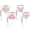 24Pcs Mother's Day Cupcake Toppers Rose Gold Glitter Best Mom Butterfly Cupcake Picks Heart Mom Cake Decorations for Happy Mother's Day Birthday Party Cake Decorations Supplies view 2