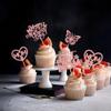 24Pcs Mother's Day Cupcake Toppers Rose Gold Glitter Best Mom Butterfly Cupcake Picks Heart Mom Cake Decorations for Happy Mother's Day Birthday Party Cake Decorations Supplies view 4