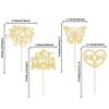24Pcs Mother's Day Cupcake Toppers Gold Glitter Best Mom Butterfly Cupcake Picks Heart Mom Cake Decorations for Happy Mother's Day Birthday Party Cake Decorations Supplies view 2