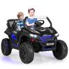 Costzon 2-Seater Ride on Car for Kids, 12V Kids' Electric Vehicles w/Remote Control, 4 Shock Absorbers, Wireless Music & FM, 3 Speeds, Ambiance Lights, Electric UTV, Kid Car Toy for Boys, Girls(Black) view 1