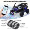 Costzon 2-Seater Ride on Car for Kids, 12V Kids' Electric Vehicles w/Remote Control, 4 Shock Absorbers, Wireless Music & FM, 3 Speeds, Ambiance Lights, Electric UTV, Kid Car Toy for Boys, Girls(Black) view 3