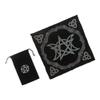 pistro 1 Set Altar Tarot Table Cloth Pentagram 49cm +Tarot Card Bag with Drawstring view 1
