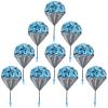 Catcan 10 Pcs Parachute Toy, Camo Blue Parachute Men Tangle Free Throwing Hand Throw Outdoor Flying Paratrooper Toy No Battery nor Assembly Required view 1