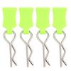 JTLB RC Body Clips Bent Springy R Pins, 1/8 1/10 1/12 RC Body Clips R Pins + Fixing Bracket Set RC Model Bent Body Clip Accessory Model Car Accessories( Green) view 1