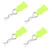 JTLB RC Body Clips Bent Springy R Pins, 1/8 1/10 1/12 RC Body Clips R Pins + Fixing Bracket Set RC Model Bent Body Clip Accessory Model Car Accessories( Green) view 4