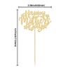 24Pcs Happy Mother's Day Cupcake Topper Happy Mother's Day Cupcake Picks Glitter Flower Best Mom Party Cake Decorations Cupcake Toppers Picks for Mother's Birthday Party Supplies Gold view 2
