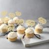 24Pcs Happy Mother's Day Cupcake Topper Happy Mother's Day Cupcake Picks Glitter Flower Best Mom Party Cake Decorations Cupcake Toppers Picks for Mother's Birthday Party Supplies Gold view 4