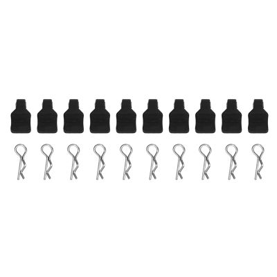 JTLB RC Body Clips, 1/18 1/24 Body Clips Pins with Fixing Bracket Stable Reliable Small Replaceable Practical Remote Control Car Accessories (Black)