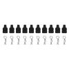 JTLB RC Body Clips, 1/18 1/24 Body Clips Pins with Fixing Bracket Stable Reliable Small Replaceable Practical Remote Control Car Accessories (Black) view 1