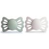 FRIGG Lucky Symmetrical SilkySoft Silicone Baby Pacifier | Made in Denmark | BPA-Free (Sage/Silver Gray, 6-18 Months) view 2