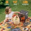 Jumbo Dino Egg Dig Kit, Dinosaur Toys for Kids 5-7, Dinosaur Eggs with 12 Dinosaurs inside, Dino Toy Outdoor Gift with Dinosaur Card, Dinosaur Egg Excavation for Kids Boys Girls Gift 6 and up year old view 4