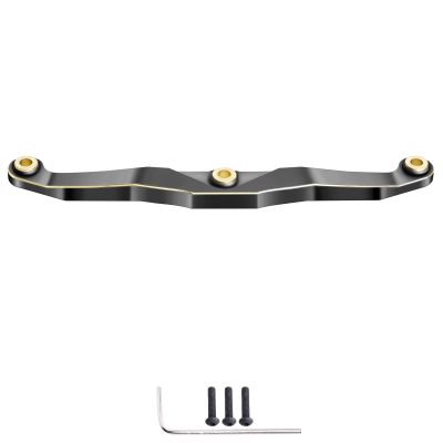 CrazyHobby Brass Steering Link for 1/18 TRX4M TRX4MT Bronco Defender Crawler Car Upgrade Parts (Black Gold)