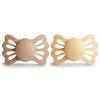 FRIGG Lucky Symmetrical SilkySoft Silicone Baby Pacifier | Made in Denmark | BPA-Free (Pale Daffodil/Silky Satin, 6-18 Months) view 2