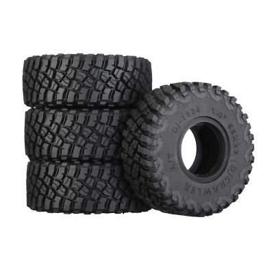 1.0 Inch High Adhesive Crawler Rubber Tires 55mm X 22mm with Foam Inserts for Traxxas 1:18 TRX4M Ford Bronco / TRX4M Land Rover Defender/Axial 1:24 SCX24 Deadbolt / SCX24 Jeep Wrangler Upgrades
