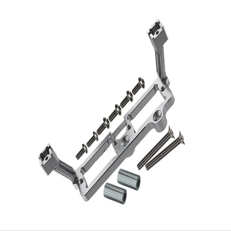 Aluminum Front and Rear Gear Box 2-Speed Diff Lock Servo Mount for Traxxas TRX-4 Trail Defender Crawler/Blazer/TRX-6 Mercedes Benz G63 Upgrades - Silver