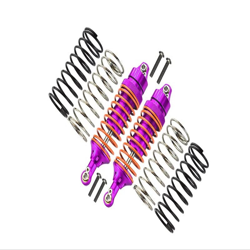 Aluminum Front Adjustable Spring Damper with Aluminum Ball Top & Ball Ends for Traxxas 1:10 Slash 4X4 / Stampede 4X4 / NOS Deegan Rally/Bandit Upgrades - Purple