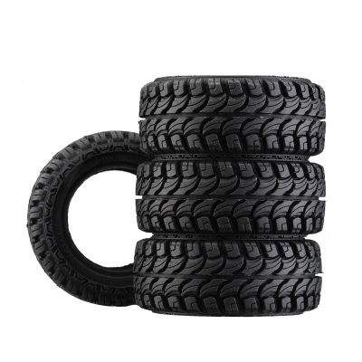 1.33 Inch High Adhesive Crawler Rubber Tires 58mm X 24mm with Foam Inserts for Traxxas 1:18 TRX4M Ford Bronco / TRX4M Land Rover Defender/Axial 1:24 SCX24 Deadbolt / SCX24 Jeep Wrangler Upgrades