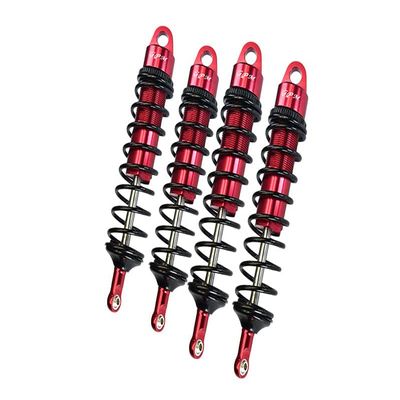 Aluminum 6061-T6 Front and Rear Adjustable Spring Dampers with 6mm Shaft for Traxxas 1/8 4WD Sledge Monster Truck 95076-4 Upgrades - Red