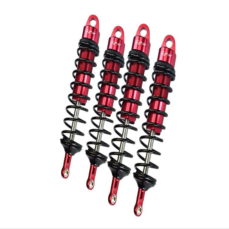 Aluminum 6061-T6 Front and Rear Adjustable Spring Dampers with 6mm Shaft for Traxxas 1/8 4WD Sledge Monster Truck 95076-4 Upgrades - Red