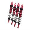 Aluminum 6061-T6 Front and Rear Adjustable Spring Dampers with 6mm Shaft for Traxxas 1/8 4WD Sledge Monster Truck 95076-4 Upgrades - Red view 1