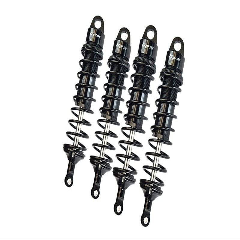 Aluminum 6061-T6 Front and Rear Adjustable Spring Dampers with 6mm Shaft for Traxxas 1/8 4WD Sledge Monster Truck 95076-4 Upgrades - Black