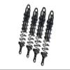Aluminum 6061-T6 Front and Rear Adjustable Spring Dampers with 6mm Shaft for Traxxas 1/8 4WD Sledge Monster Truck 95076-4 Upgrades - Black view 1