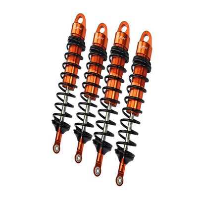 Aluminum 6061-T6 Front and Rear Adjustable Spring Dampers with 6mm Shaft for Traxxas 1/8 4WD Sledge Monster Truck 95076-4 Upgrades - Orange