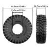 1.0 Inch High Adhesive Crawler Rubber Tires 62mm X 20.5mm with Foam Inserts for Traxxas 1:18 TRX4M Ford Bronco / TRX4M Land Rover Defender/Axial 1:24 SCX24 Deadbolt / SCX24 Jeep Wrangler Upgrades view 2