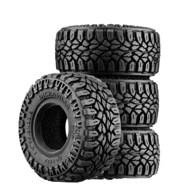1.0 Inch High Adhesive Crawler Rubber Tires 50.8mm X 22.5mm with Foam Inserts for Traxxas 1:18 TRX4M Ford Bronco / TRX4M Land Rover Defender/Axial 1:24 SCX24 Deadbolt / SCX24 Jeep Wrangler Upgrades