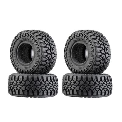 1.0 Inch Adhesive Rubber Tires 50.8mm X 22.5mm with Foam Inserts for Traxxas 1:18 TRX4M Ford Bronco/Land Rover Defender/Axial 1:24 SCX24 Deadbolt/Jeep Wrangler Upgrades