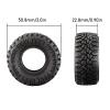 1.0 Inch Adhesive Rubber Tires 50.8mm X 22.5mm with Foam Inserts for Traxxas 1:18 TRX4M Ford Bronco/Land Rover Defender/Axial 1:24 SCX24 Deadbolt/Jeep Wrangler Upgrades view 2