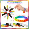 Harrycle 36 Pieces Pride Rainbow Bracelets Pride Silicone Wristbands LGBT Rainbow Rubber Bracelets for Gay and Lesbian LGBTQ Party Parades Gifts Supplies, 6 Design view 2