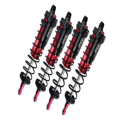 Aluminum 6061-T6 Front and Rear L-Shape Piggy Back (Built-in Piston Spring) Adjustable Spring Dampers for Traxxas 1/8 4WD Sledge Monster Truck 95076-4 Upgrades - Red