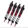 Aluminum 6061-T6 Front and Rear L-Shape Piggy Back (Built-in Piston Spring) Adjustable Spring Dampers for Traxxas 1/8 4WD Sledge Monster Truck 95076-4 Upgrades - Red view 1