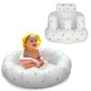 AirSwim Baby Inflatable Seat for Babies 3 Months and Up, Portable Inflatable Kiddie Pool for Toddler, Indoor& Outdoor Baby Support Seat and Small Swimming Pool for Kids, Orange view 1
