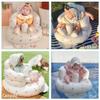 AirSwim Baby Inflatable Seat for Babies 3 Months and Up, Portable Inflatable Kiddie Pool for Toddler, Indoor& Outdoor Baby Support Seat and Small Swimming Pool for Kids, Orange view 3