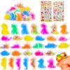 48 Pcs Mochi Squishy Toys with Water Beads for Kids Party Favors, Mini Stress Relief Squishy Fidget Toys for Classroom Prizes Christmas Party Favors Goodie Bag Stuffers Birthday Gift with Stickers view 1