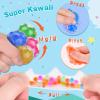 48 Pcs Mochi Squishy Toys with Water Beads for Kids Party Favors, Mini Stress Relief Squishy Fidget Toys for Classroom Prizes Christmas Party Favors Goodie Bag Stuffers Birthday Gift with Stickers view 2