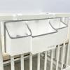 surebaby Hanging Baby Diaper Caddy, 3-in-1 Diaper Caddy Organizer Holder For Baby Crib, Nursery Organization Diaper Stacker Storage For Crib, Changing Table, Car, Wall-White view 1
