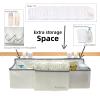 surebaby Hanging Baby Diaper Caddy, 3-in-1 Diaper Caddy Organizer Holder For Baby Crib, Nursery Organization Diaper Stacker Storage For Crib, Changing Table, Car, Wall-White view 3