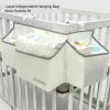 surebaby Hanging Baby Diaper Caddy, 3-in-1 Diaper Caddy Organizer Holder For Baby Crib, Nursery Organization Diaper Stacker Storage For Crib, Changing Table, Car, Wall-White view 4