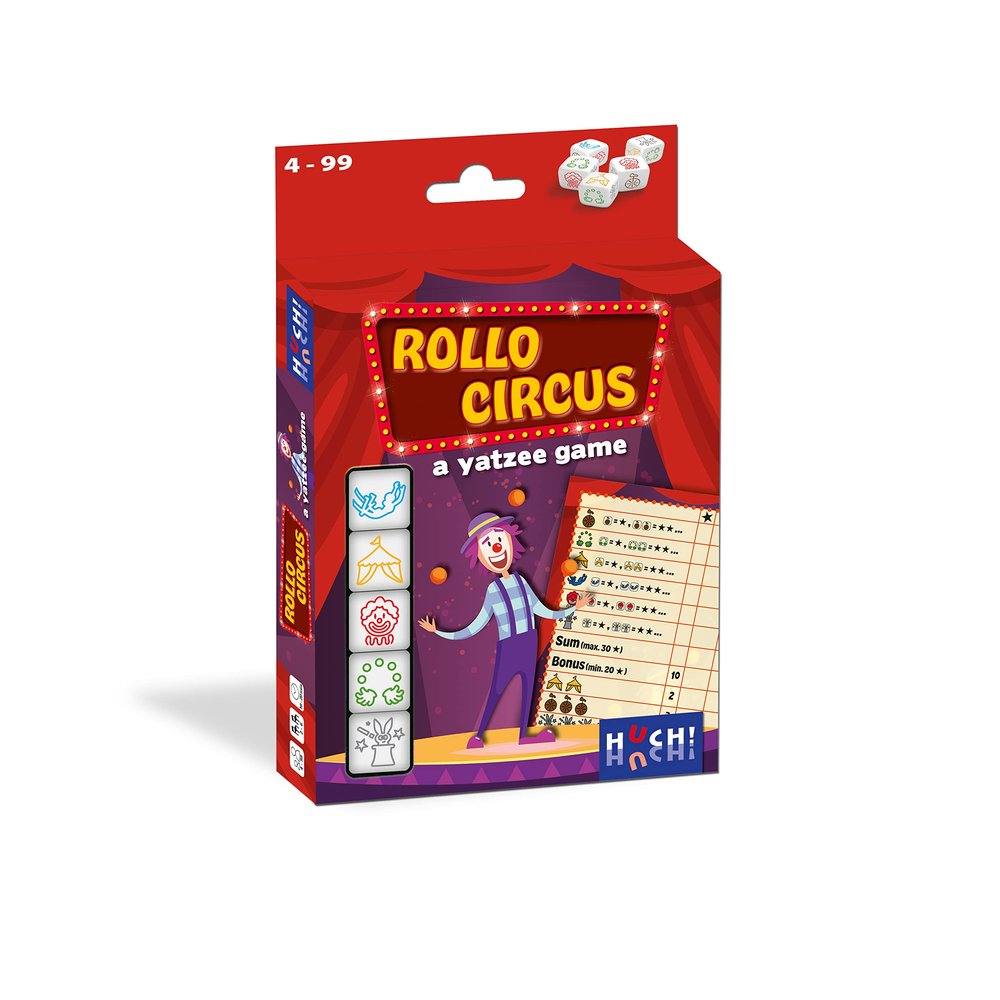 Enigma Distribution Benelux B.V., nl_toys, ENPMN Rollo: A Yatzee Game - Circus NL/FR - Dice Game - Circus Dice - 4+ - 2-6 Players - FR/NL