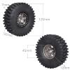Hobbypark 1.9 Beadlock Wheels and Tires 120mm / 4.72inch Height and Mounting Install Tool for 1/10 RC Crawler with Foam Inserts,Set of 4 (Gray&Black) view 2