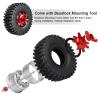 Hobbypark 1.9 Beadlock Wheels and Tires 120mm / 4.72inch Height and Mounting Install Tool for 1/10 RC Crawler with Foam Inserts,Set of 4 (Silver&Black) view 4